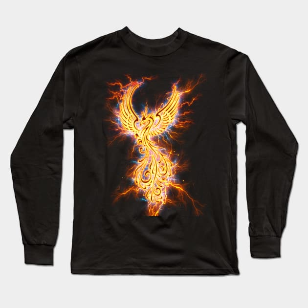 Golden Fenix Long Sleeve T-Shirt by Korvus78